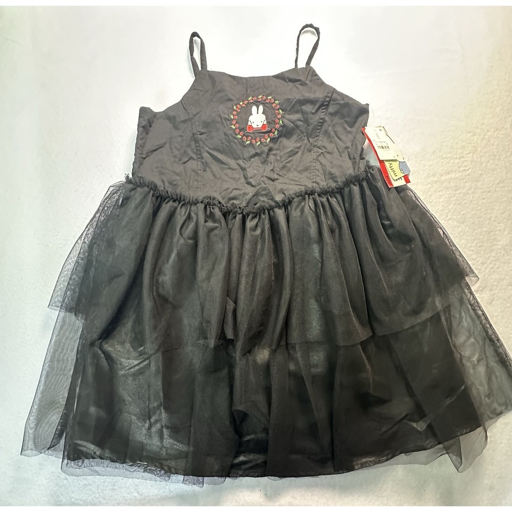 Miffy Bunny black Dress Girls Size XL 14‎